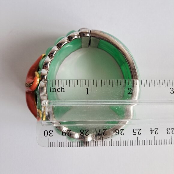 New Angelique De Paris gold plated starfish green bangle bracelet. - Picture 7 of 17